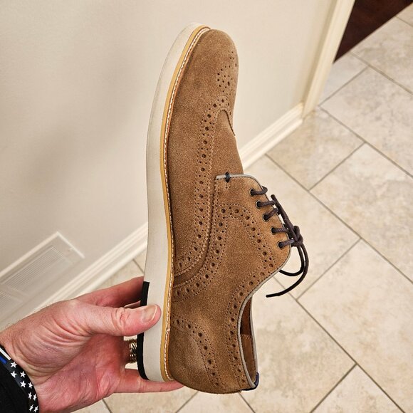 Blake McKay Men's Carson Wingtip Oxford Shoes, Tan, Sz 11.5 - Picture 12 of 16